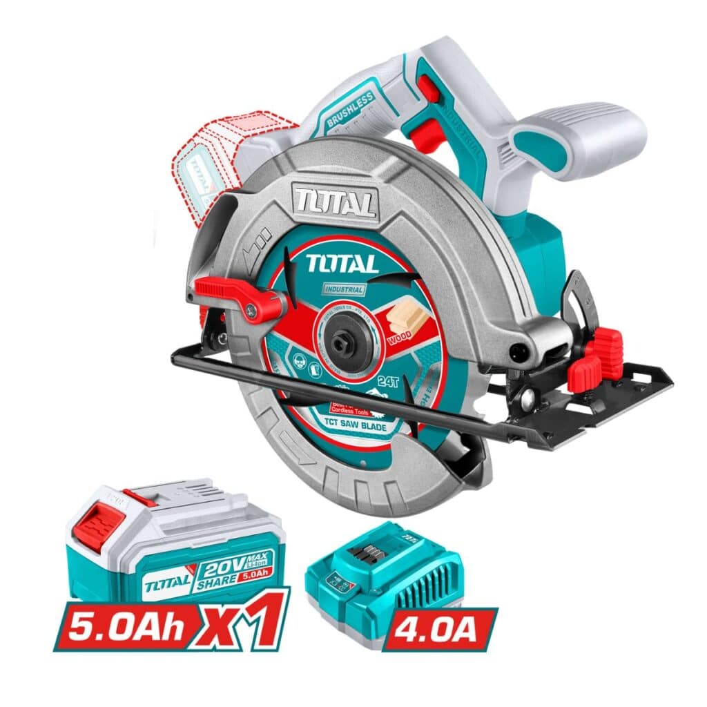 SIERRA CIRCULAR 7 1/4″ LI-ION 20V 4800RPM 185MM BRUSHLESS 1X5.0AH INDUSTRIAL  TOTAL- TSLI18513