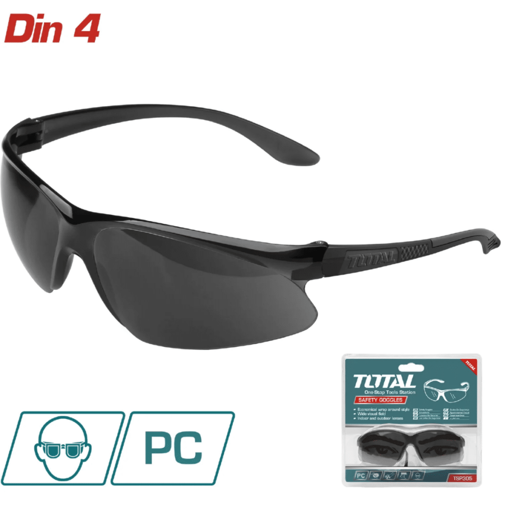 LENTES DE SEGURIDAD PARA TRABAJAR BAJO EL SOL OSCUROS. TONO N 8.  TOTAL- TSP305
