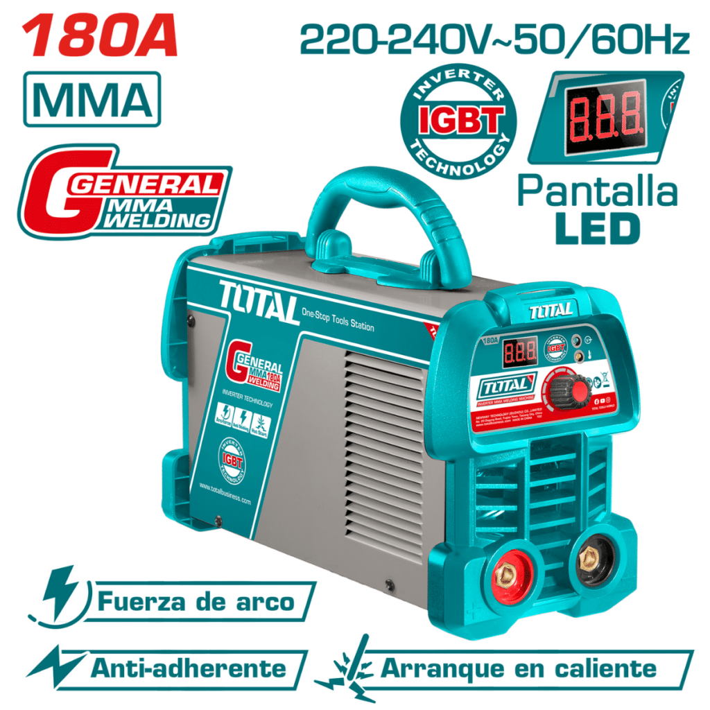 MAQUINA DE SOLDAR INVERTER  MMA 15-180A LCD E:1.6-4.0  TOTAL- TW218059