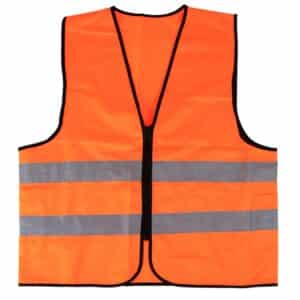 CHALECO DE SEGURIDAD CON CINTA REFLECTIVA NYLON NARANJA - N87001-OR