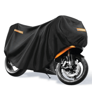 COBERTOR NEGRO PESADO 250GPV+COTTON P/MOTO REFL/NARANJA - L - FDBR-250MT-L