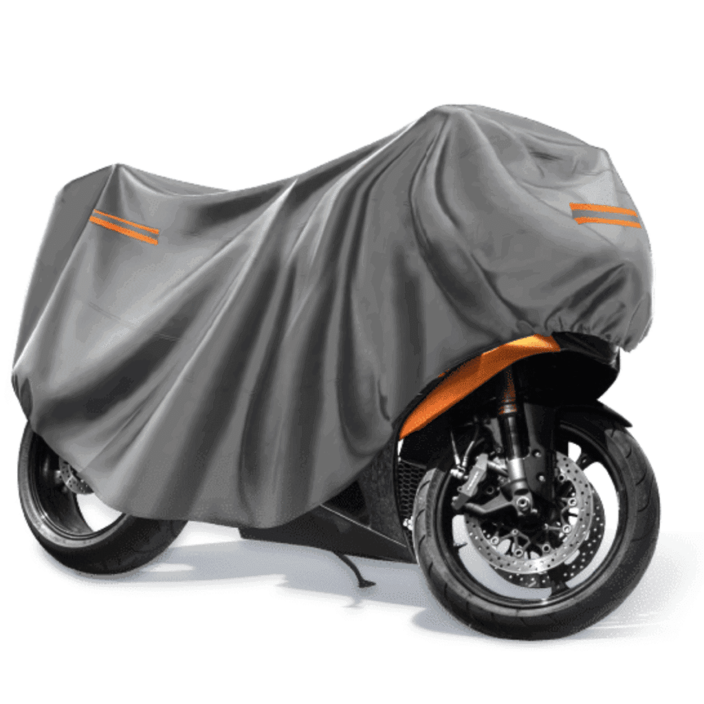 COBERTOR GRIS PESADO 250GPV+COTTON P/MOTO REFL/NARANJA – L – FDR-250MT-L