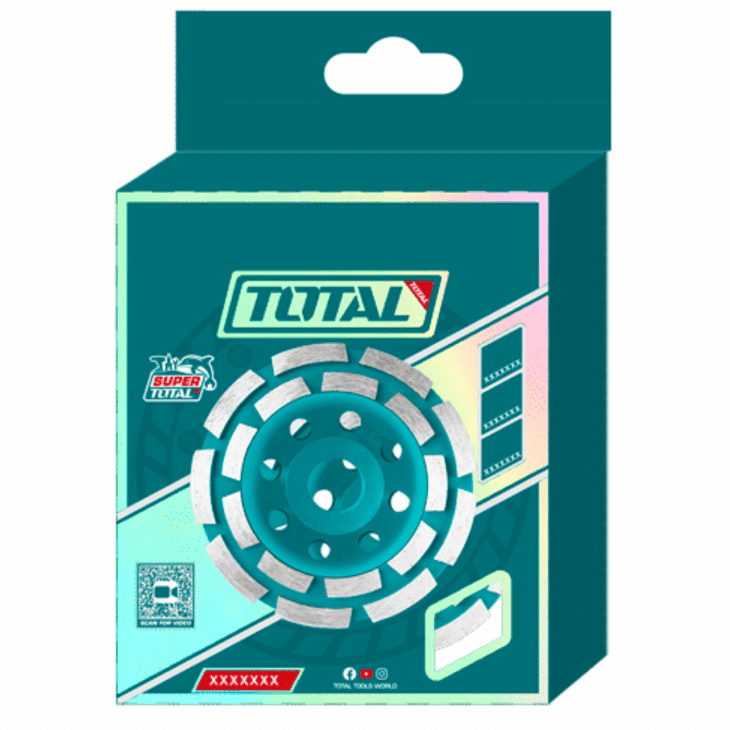 DISCO DIAMANTADO COPA DOBLE FILA DESBASTE 7″ (180X22.22MM) HUMEDO TOTAL- TAC2421801