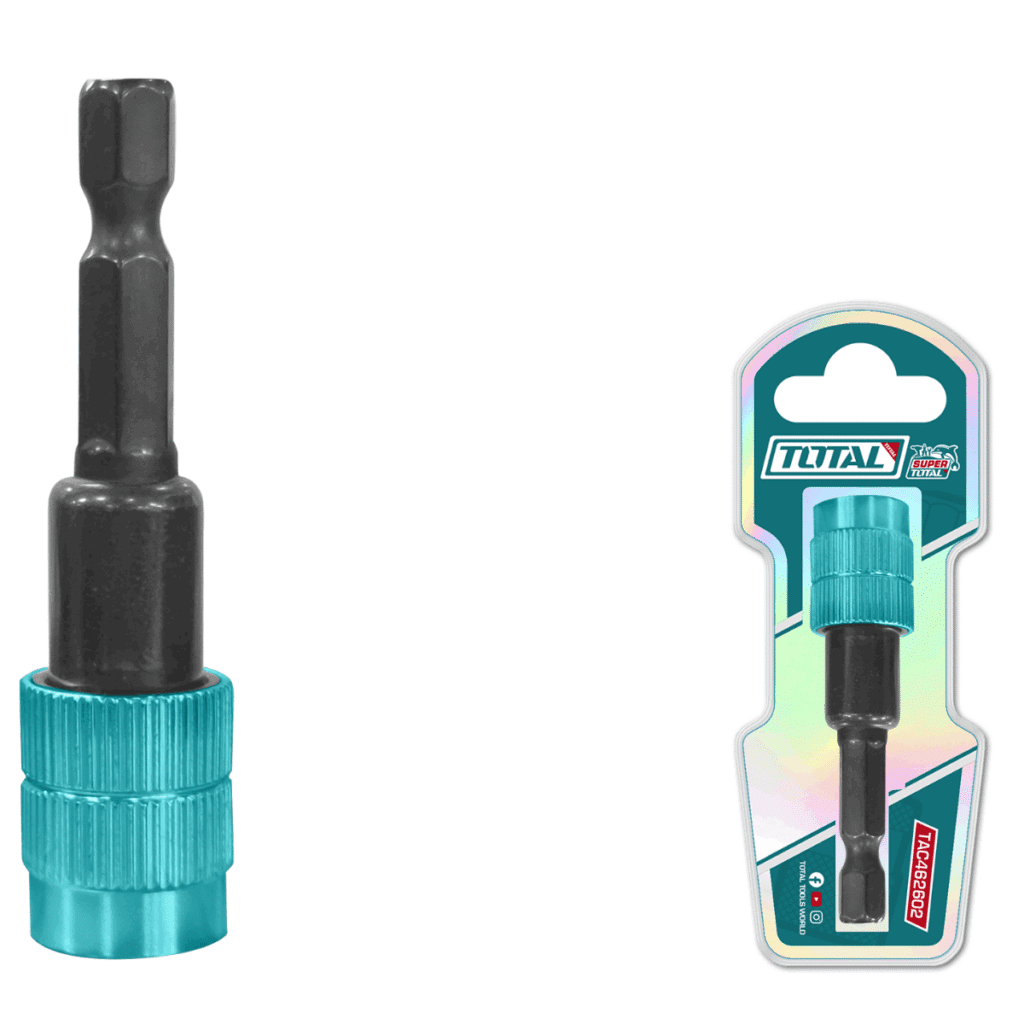 PORTA PUNTA ALTO TORQUE 60MM 1/4» HEX LIBERADOR RAPIDO INDUSTRIAL  TOTAL- TAC462602