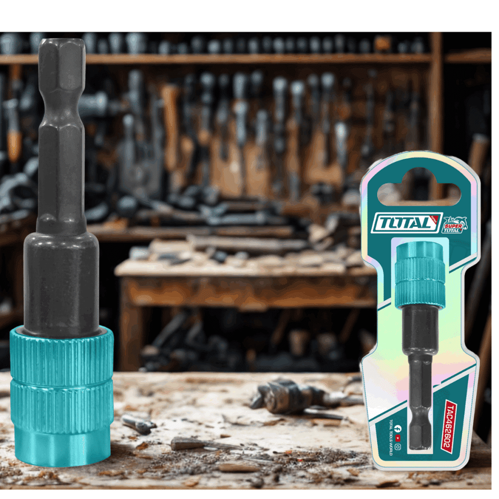 PORTA PUNTA ALTO TORQUE 60MM 1/4» HEX LIBERADOR RAPIDO INDUSTRIAL  TOTAL- TAC462602