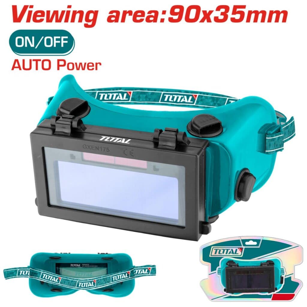 LENTES PARA SOLDAR CON OSCURECIMIENTO AUTOMÁTICO 90×35 MM TOTAL- TSP9403