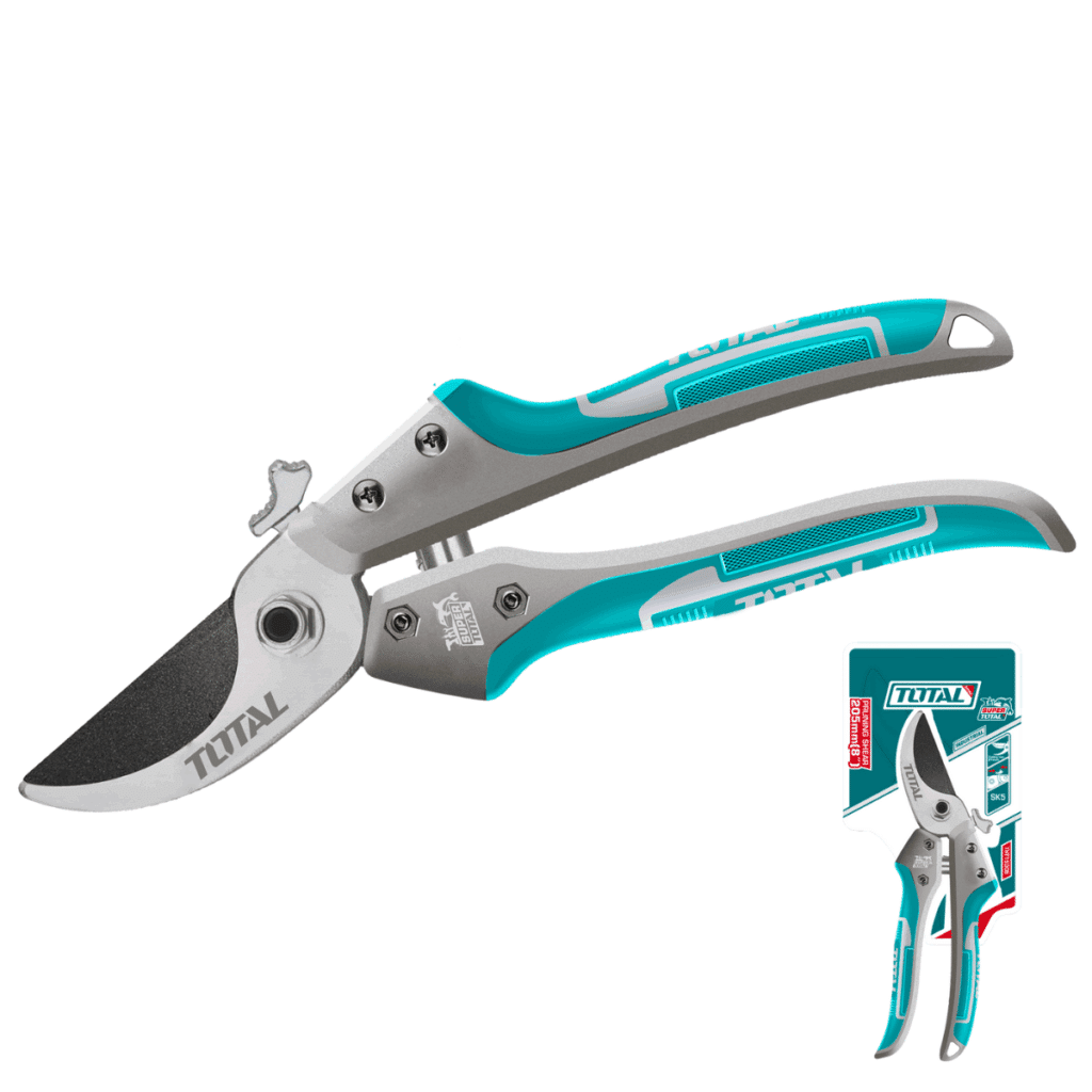TIJERA DE PODAR 8» 205MM HQ MANGO TPR ALUMINIO CORTE 16MM PROFESIONAL  TOTAL- THT15308