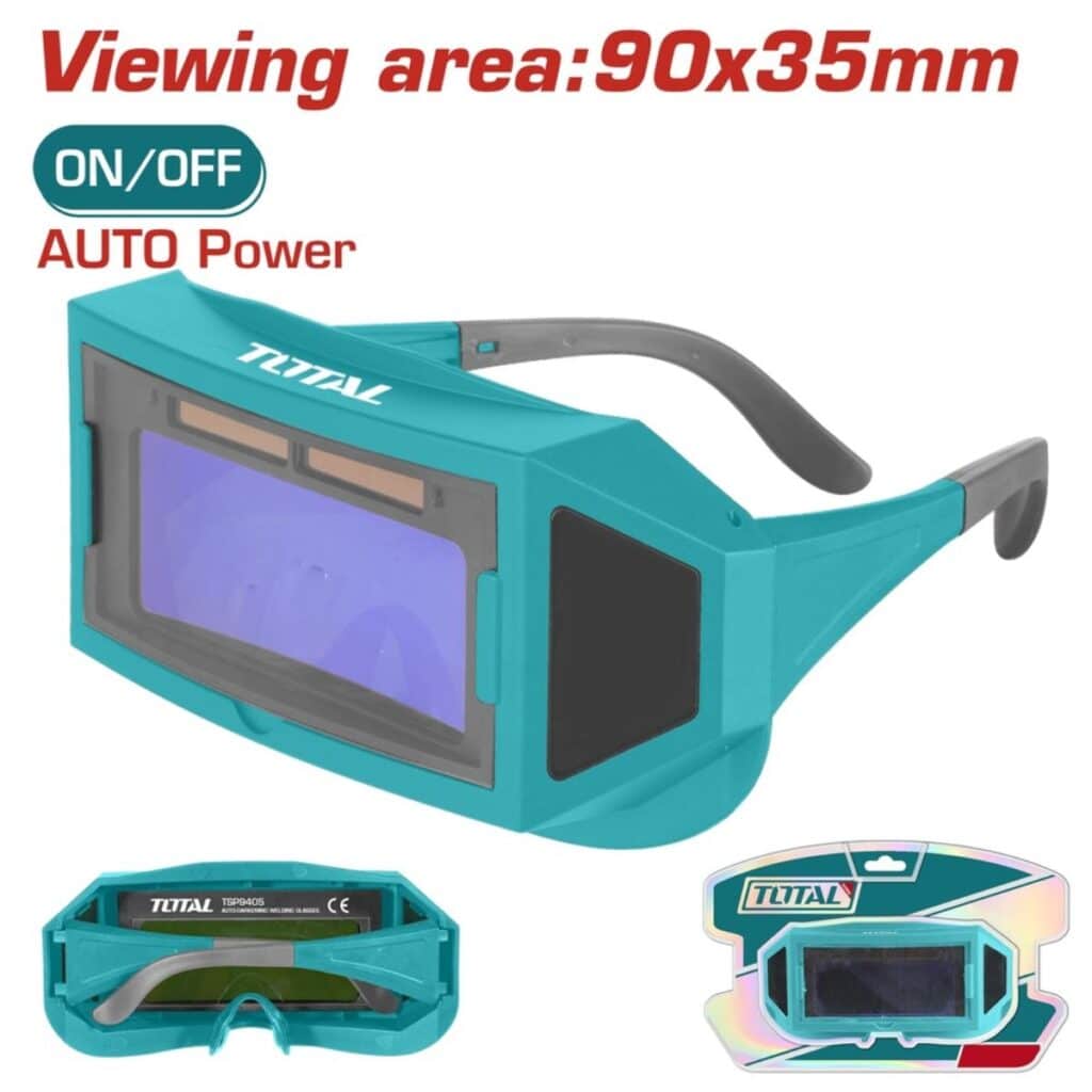 LENTES PARA SOLDAR CON OSCURECIMIENTO AUTOMÁTICO 90×35 MM TOTAL- TSP9405