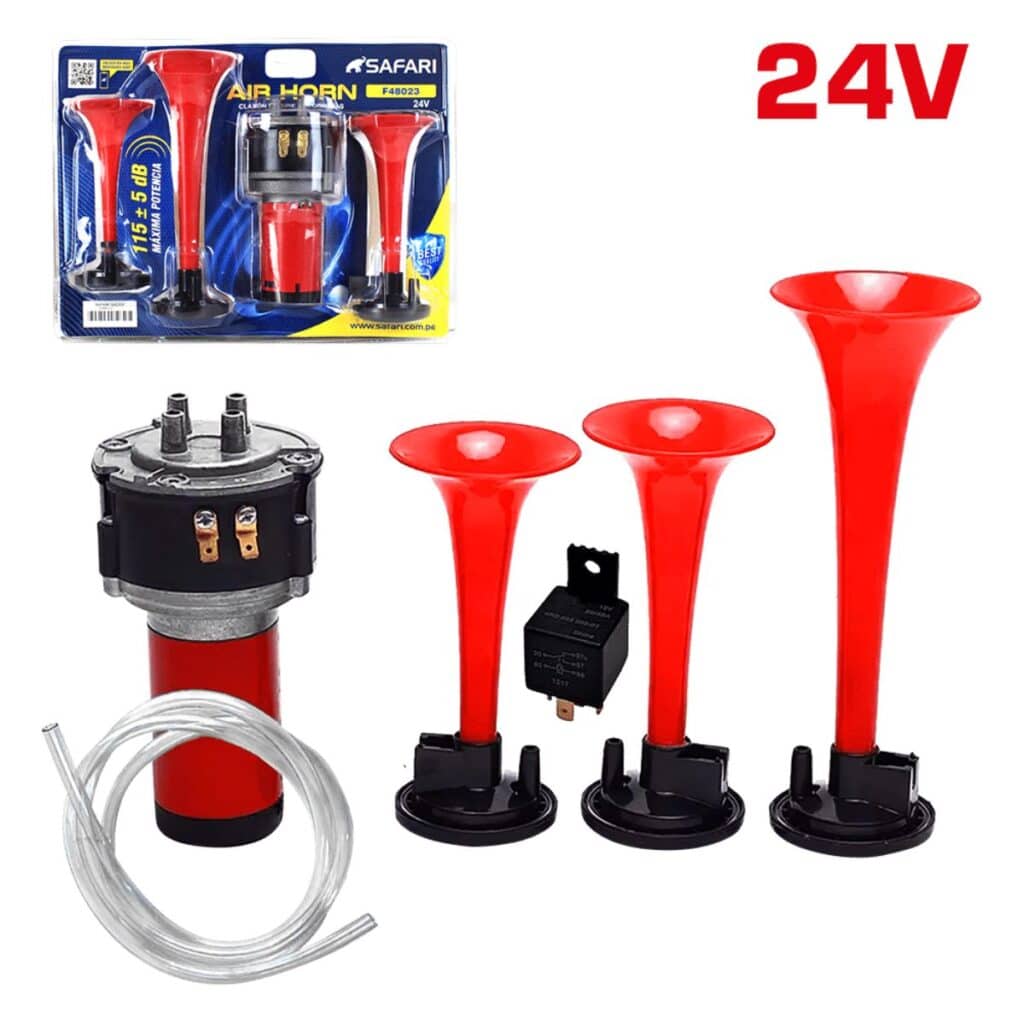 CLAXON 3 CORNETAS 24V ROJO – F48023-24V