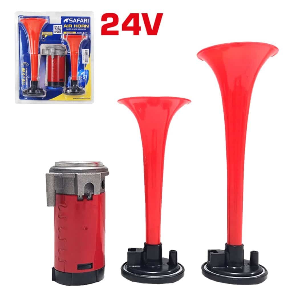 CLAXON 2 CORNETAS 24V ROJO – H06320-24V