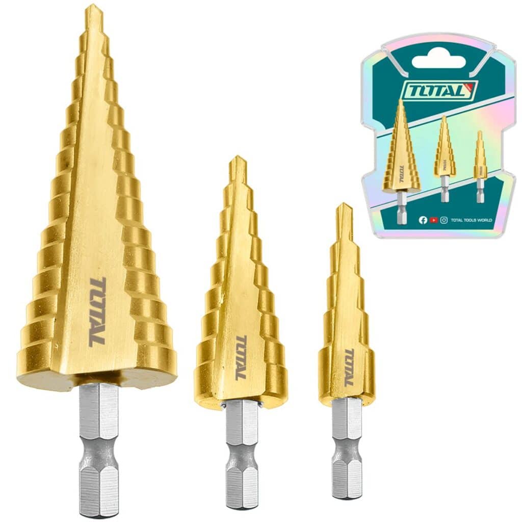 BROCA ESCALONADA SET 3PCS 4-12/4-20/4-32 HSS4341 INDUSTRIAL – TAC80402