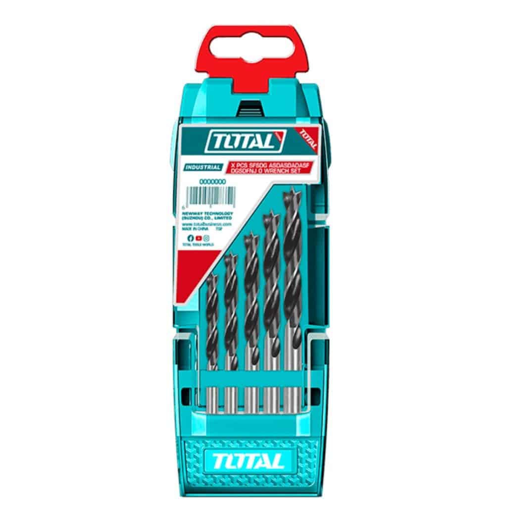 BROCA MADERA SET 5PZS DIA 4-10MM + ESTUCHE TOTAL – TACSD7056