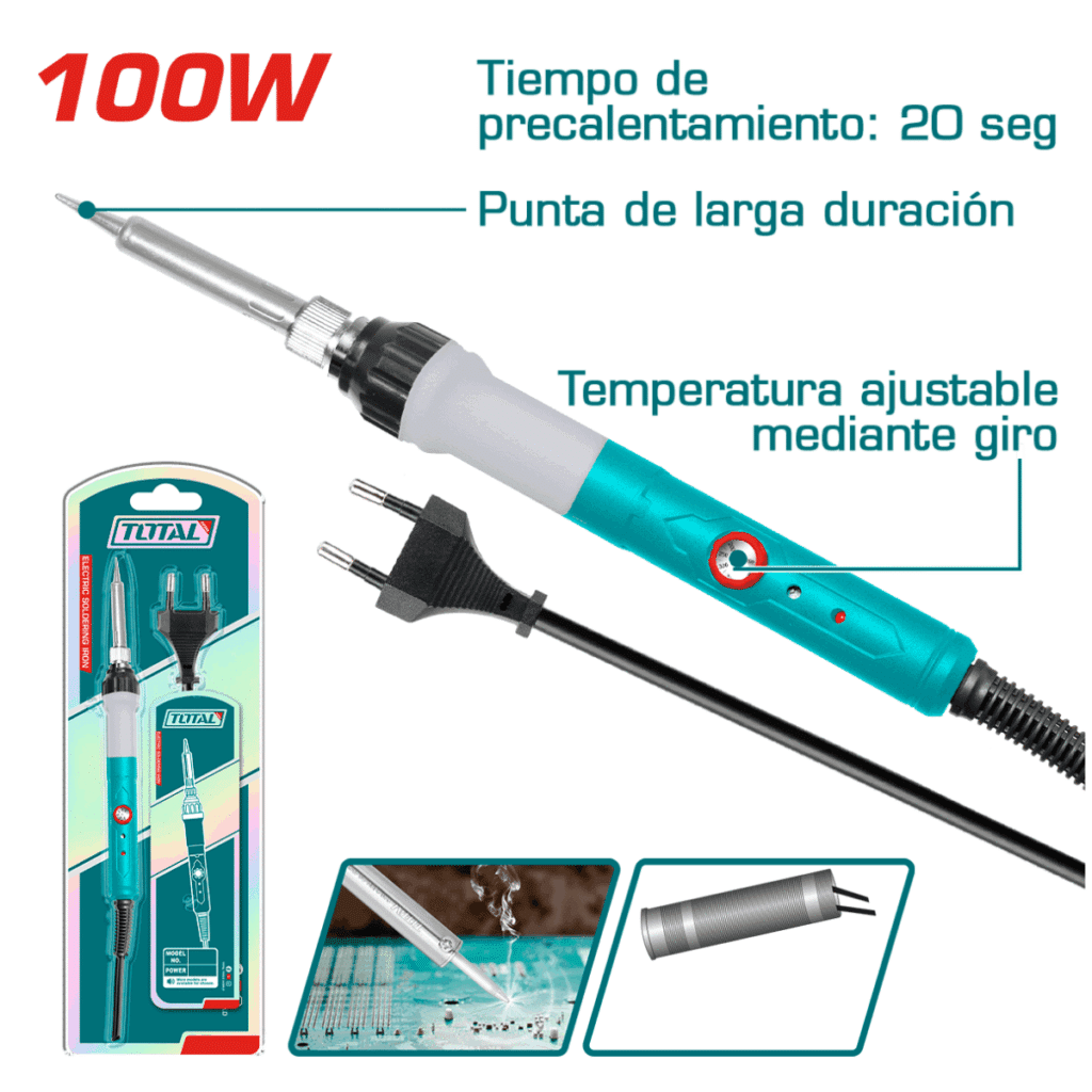 CAUTIN ELECTRICO 100W PREC 20 SEGUNDOS TEMPERATURA AJUSTABLE TOTAL – TET1100831