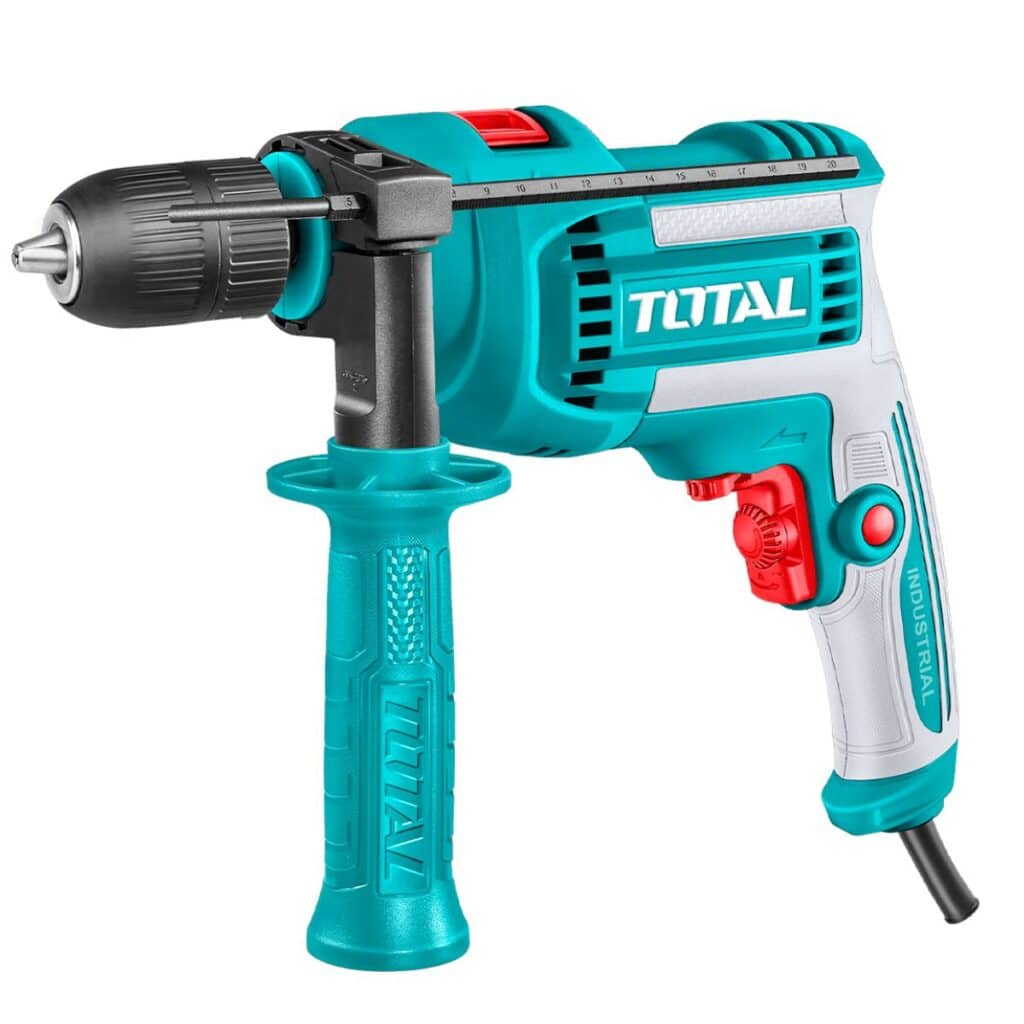 TALADRO PERCUTOR 710W 13MM 0-3000RPM VEL.VARIABLE KEYLESS INDUSTRIAL TOTAL – TG10713662