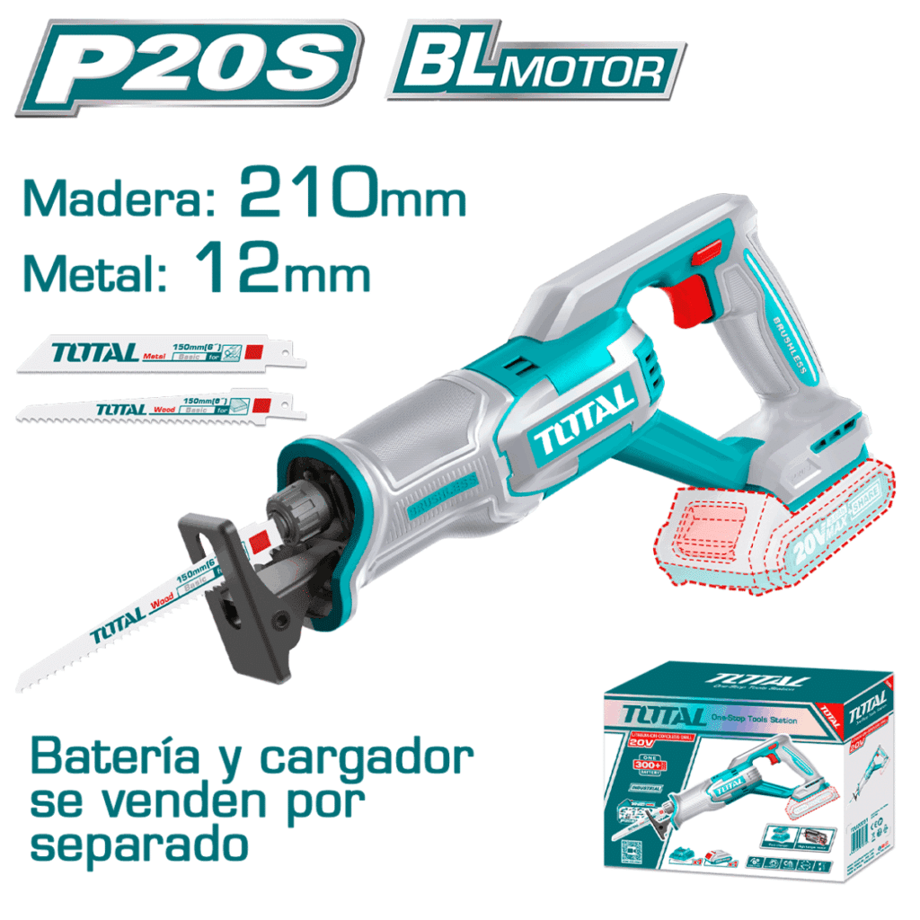 SIERRA RECIPROCA  O SABLE 20V 0-2800RPM BLMOTOR INDUSTRIAL TOTAL  – TRSLI2108