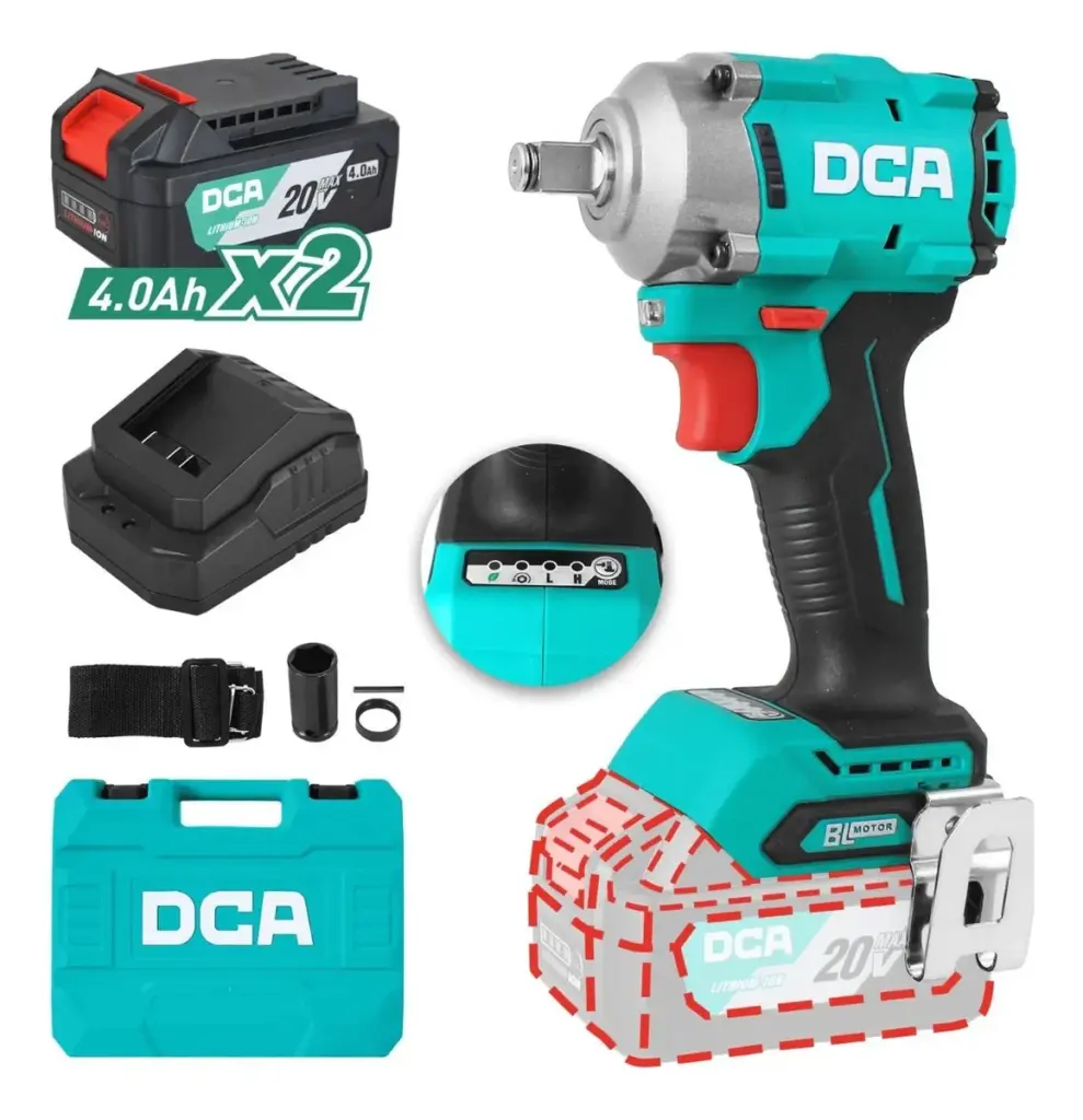 LLAVE DE IMPACTO 300/358NM 1/2″ BRUSHLESS 20V DCA- ADPB358EM