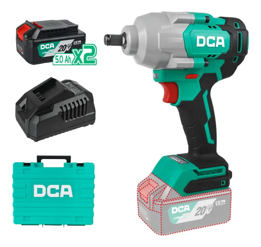 LLAVE DE IMPACTO  698NM/910NM BRUSHLESS 20V 750W M10-M24 2X5.0AH DCA- ADPB698FK