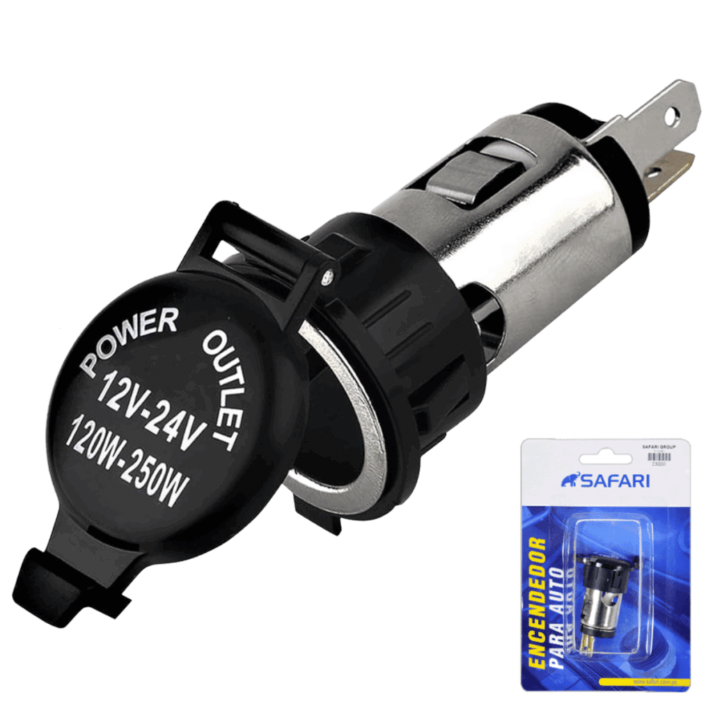SOCKET CIGARERA 12-24V 120W/250W AUTOMOTRIZ C/TAPA – F74062