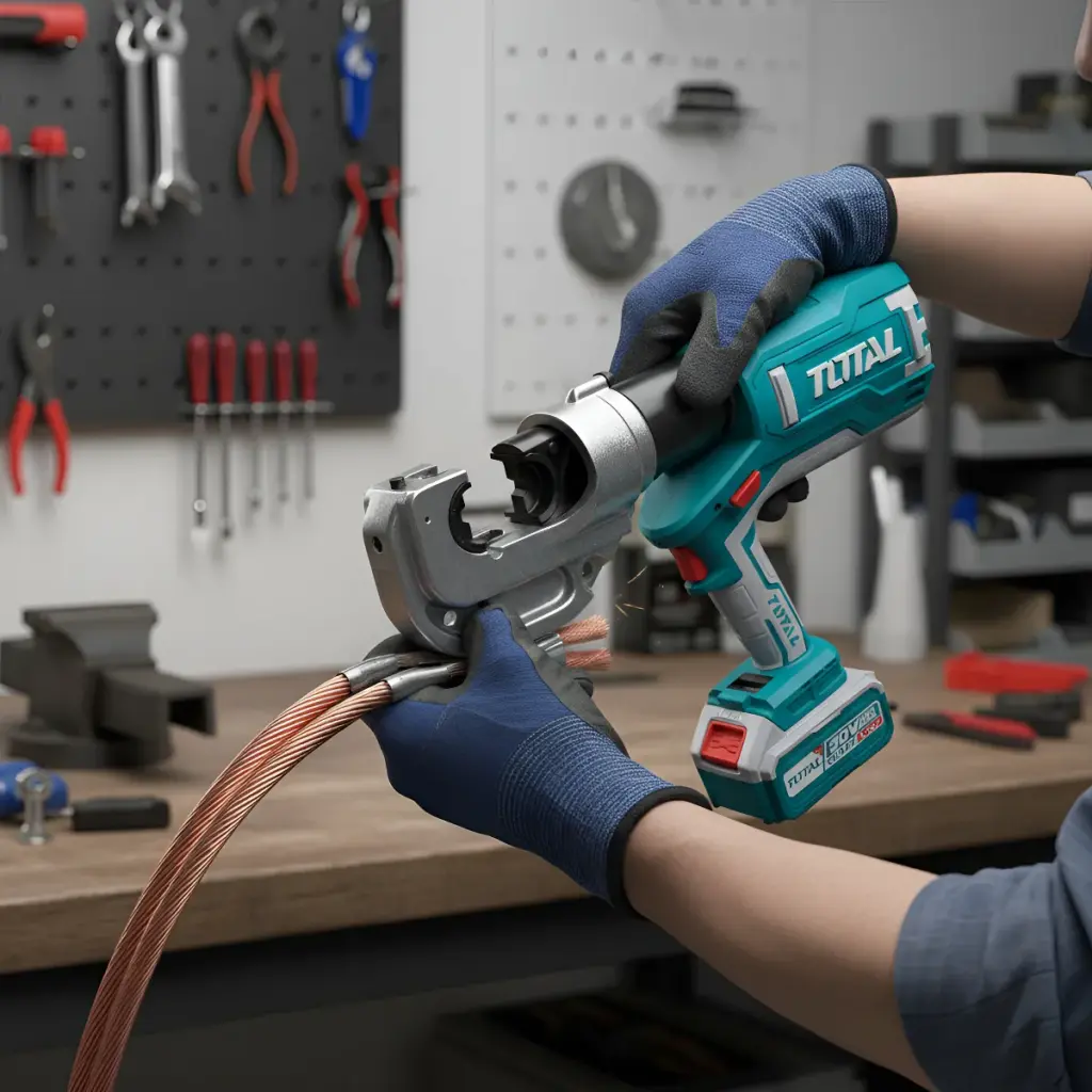 CRIMPEADORA LI-ION 20V 16-400MM2 120KN 6-18s 2X5.0Ah LED INDUSTRIAL – TCTLI2005