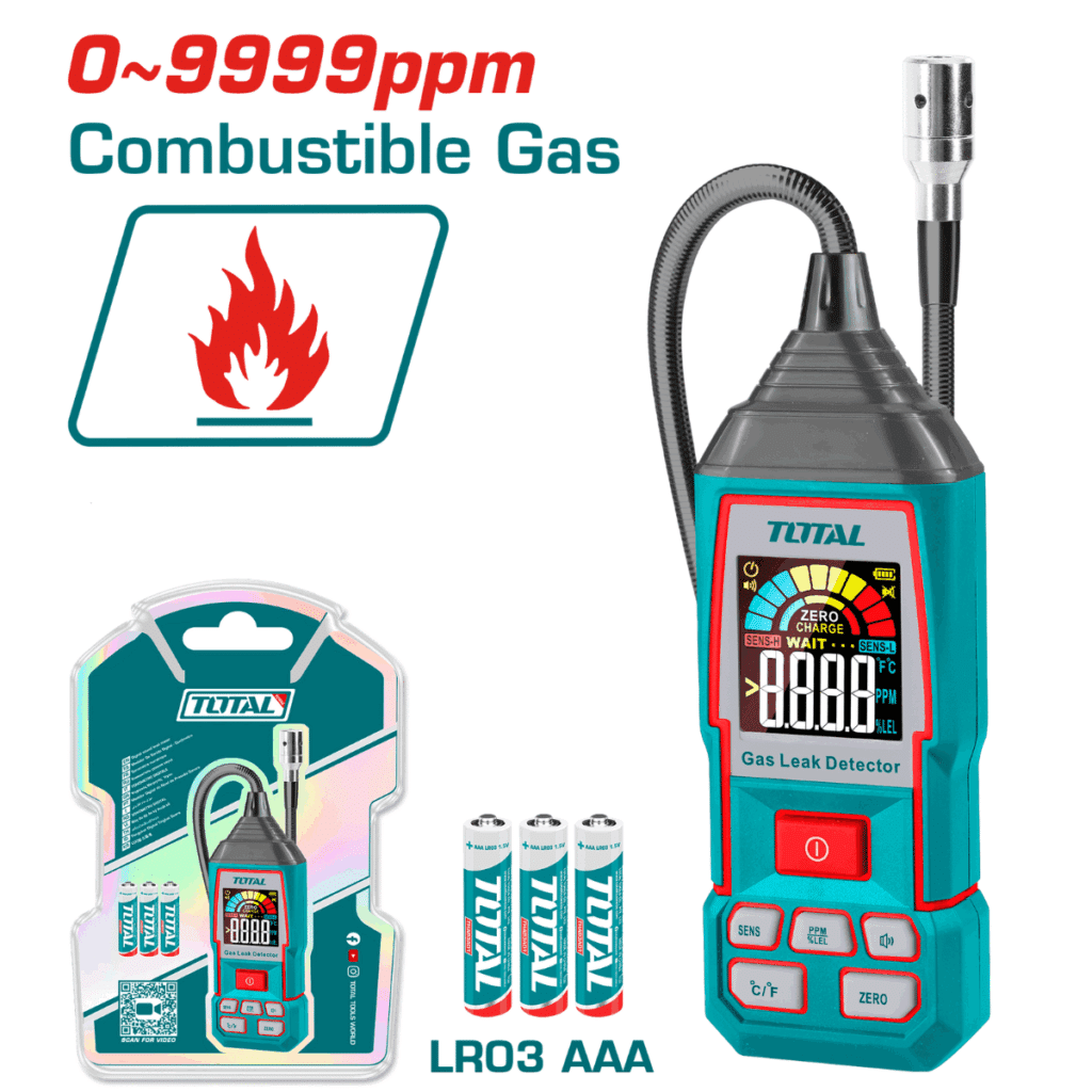 DETECTOR DE FUGAS DE GAS DIGITAL 0-9999PPM ACC:<5% (METANO) TIEMPO: <2S - TETGA031