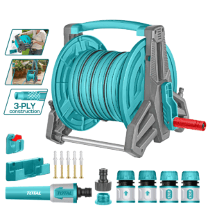 CARRETE CON MANGUERA 20M X 1/2'' PVC INC. ACCESORIOS - THHR20124