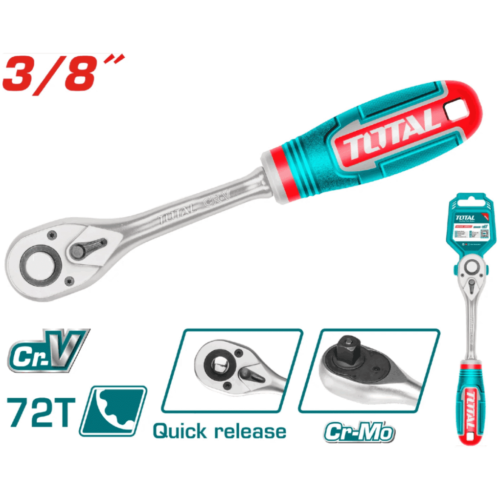 RACHET 3/8 72T 158MM CR-V+CRMO LIB. RAPIDA INDUSTRIAL – THT106386