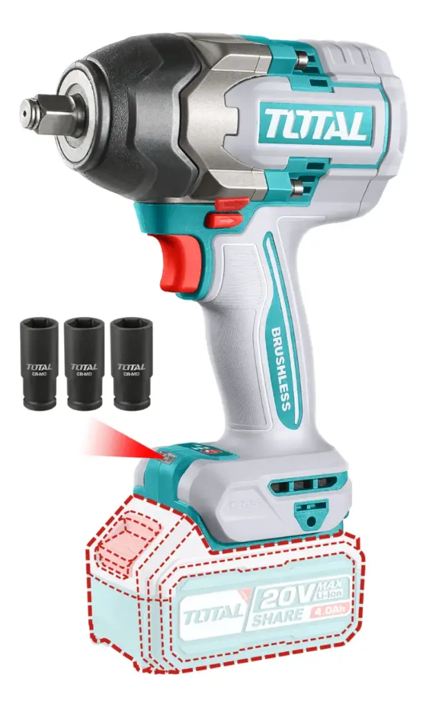 LLAVE DE IMPACTO 850NM 1/2″ BRUSHLESS LI-ION 20V TOTAL – TIWLI2085