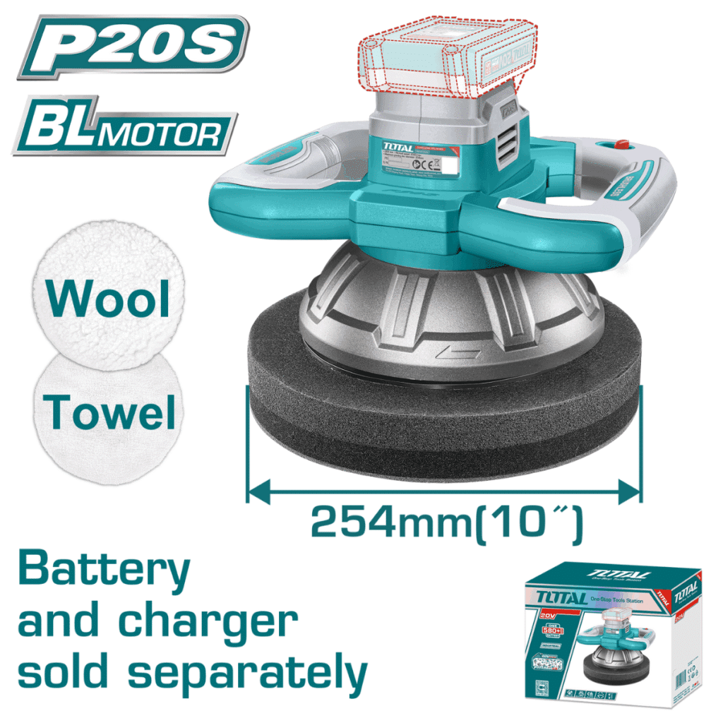 PULIDORA 20V 254MM 25000RPM BLMOTOR +ACC INDUSTRIAL – TOPLI202548