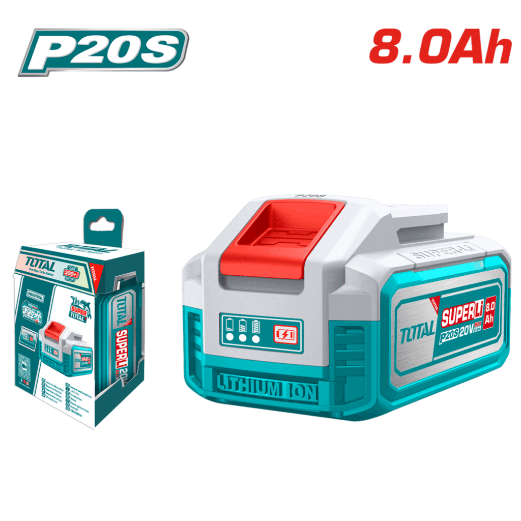 BATERIA LI-ION 20V 8.0AH CON INDICADOR LED INDUSTRIAL – TFBLI2108