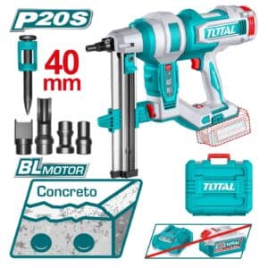CLAVADORA CONCRETO 20V BLMOTOR  R:15-40MM +1000 CLAVOS +ACC MALETIN TOTAL- TCNLI9005