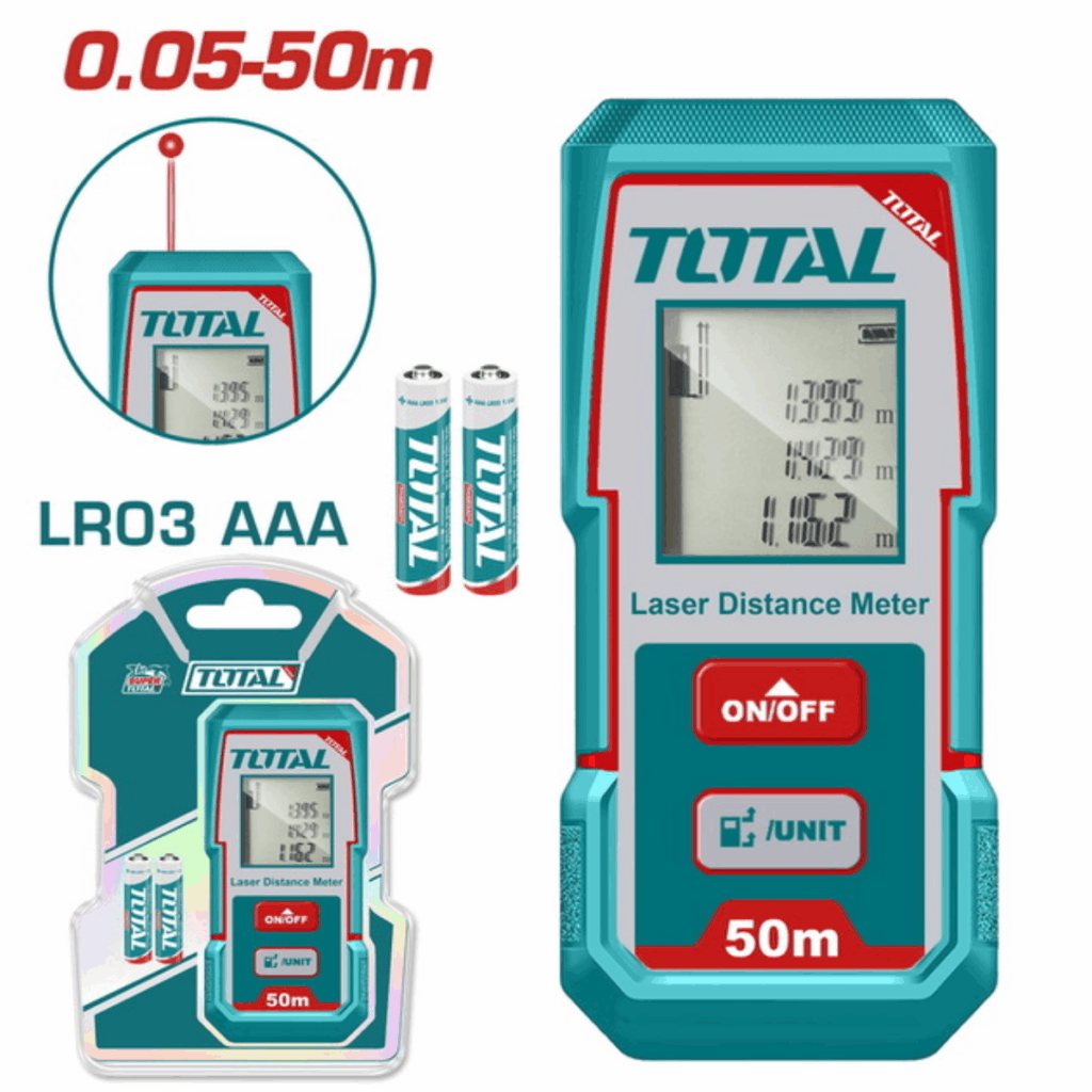 MEDIDOR DE DISTANCIA LASER RANGO 0.05-50M PRECISIÓN 2MM LT 635NM – TMT55016