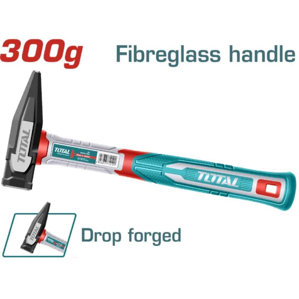 MARTILLO MECANICO 300G ACERO AL CARBON 45 + MANGO FIBRA DE VIDRIO – THMH62300
