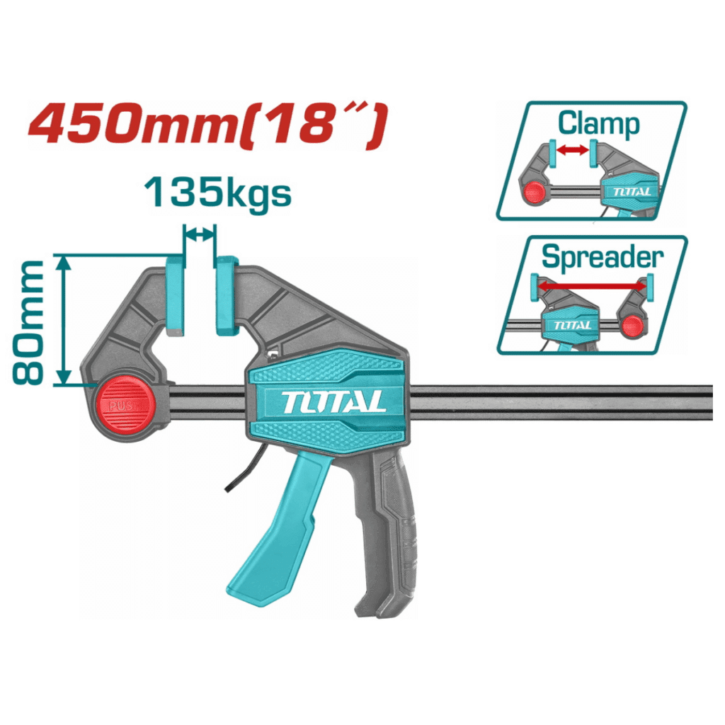 PRENSA F RÁPIDA 80X450MM (18») 60KG REGLA 6X18MM – THT1346801