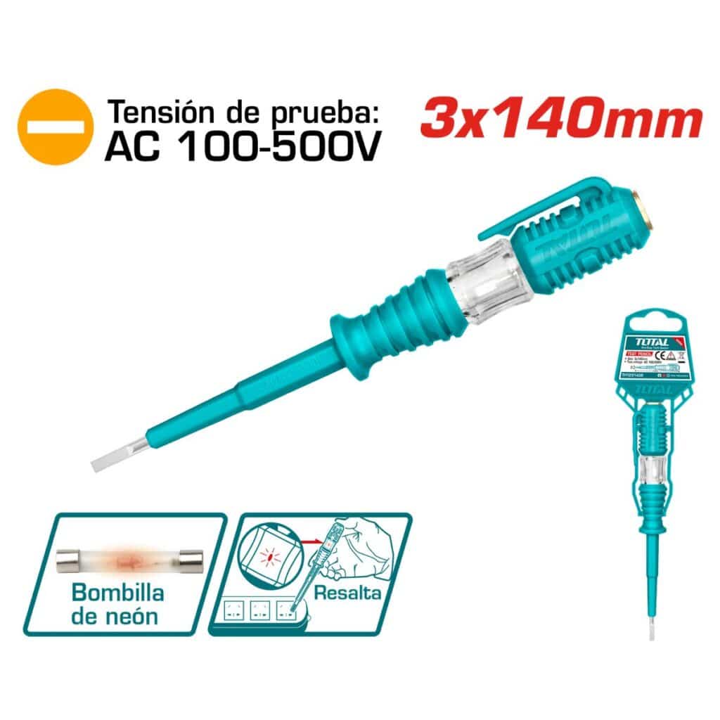 LAPIZ DE PRUEBA VOLTAJE AC 100-500V 3X140MM – THT291408