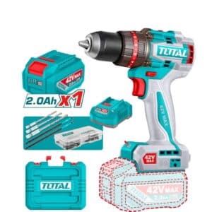 TALADRO PERCUTOR 42V 69NM 13MM 1X2.0AH BRUSHLESS +ACC MALETIN INDUST - TIDLI426981