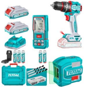 COMBO 3 EN 1 TALADRO IMPACTO 76NM + NIVEL LASER + MEDIDOR DISTANCIA - TOSLI250511