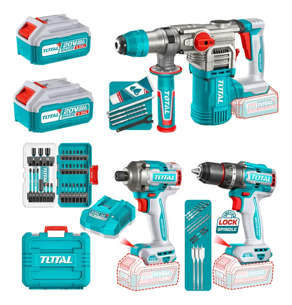 COMBO 3 EN 1 ROTOMARTILLO 28MM + TALADRO IMP. 96NM + DES.IMPAC. 285N – TOSLI250693