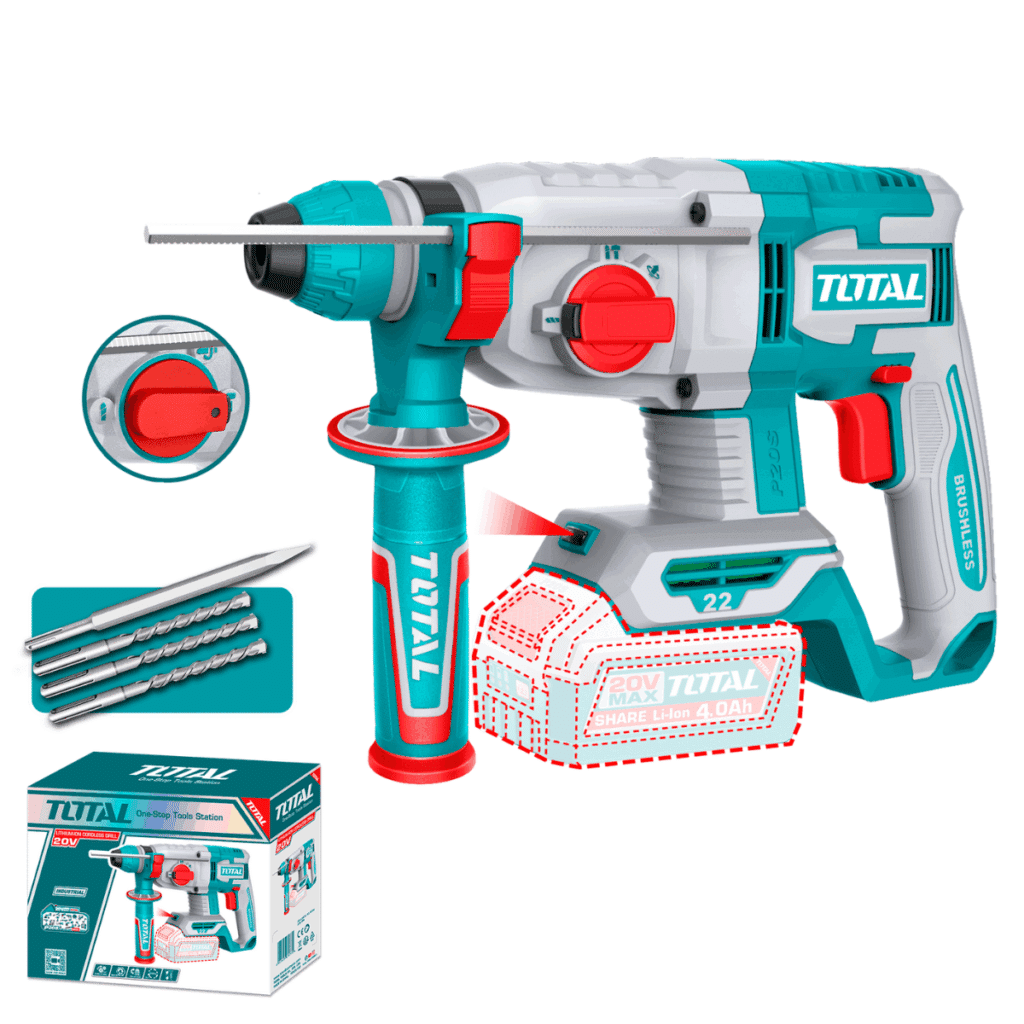 ROTOMARTILLO SDS+ 22MM 20V 2.0J 0-5400BPM BRUSHLESS 4FUNC INDUSTRIAL – TRHLI21228