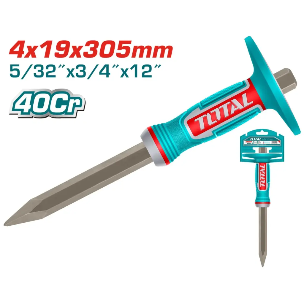 CINCEL DE CONCRETO 4X19X305MM PUNTA 40CR DISEÑO ÚNICO INDUSTRIAL – THT4530419