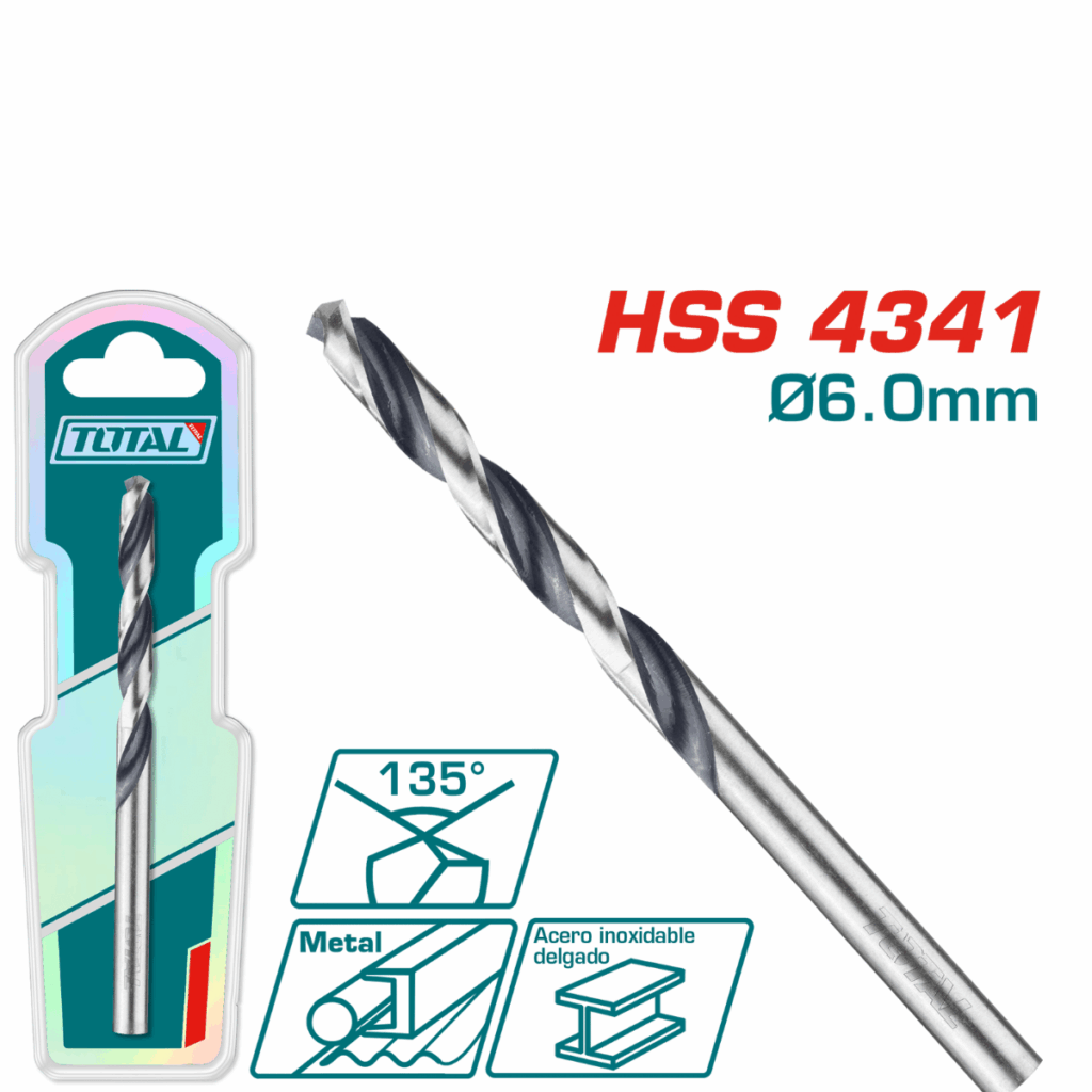 BROCA HSS 4341 D:6.0MM 135º INDUSTRIAL – TAC1200604