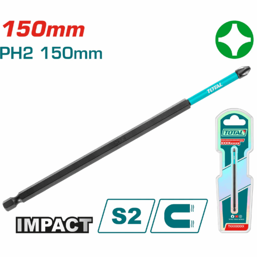 PUNTA DE IMPACTO 150MM PH2 S2 MAGNETICO INDUSTRIAL – TACIM71PH2150