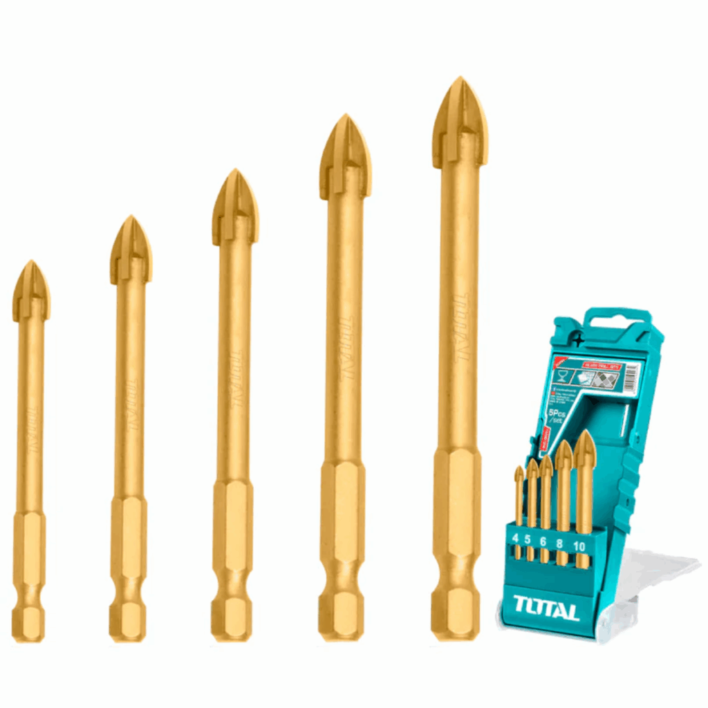 SET DE BROCAS P/VIDRIO 5PCS 4-10MM INDUSTRIAL – TACSD7256