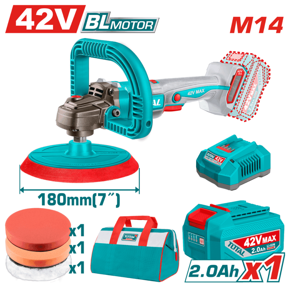 PULIDORA ANGULAR 42V 180MM 4000-25000RPM M14 V.VARIABLE INDUSTRIAL – TAPLI42181