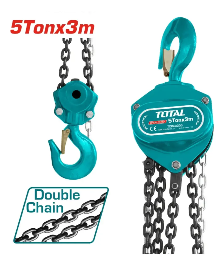 TECLE 5TON ALT:3M 360N DOBLE CADENA INDUSTRIAL TOTAL- TCBK0205
