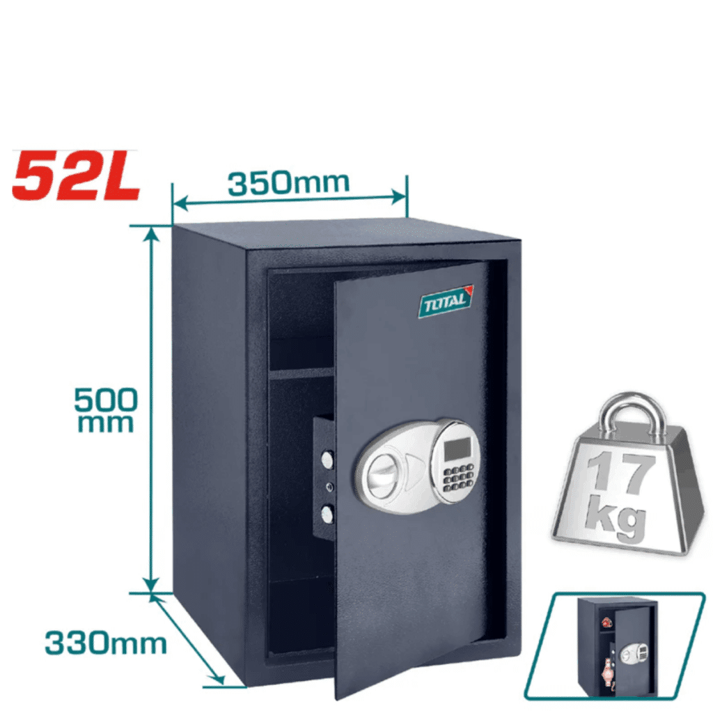 CAJA FUERTE ELECTRONICA 52L 350X330X500MM 17KG – TESF5001