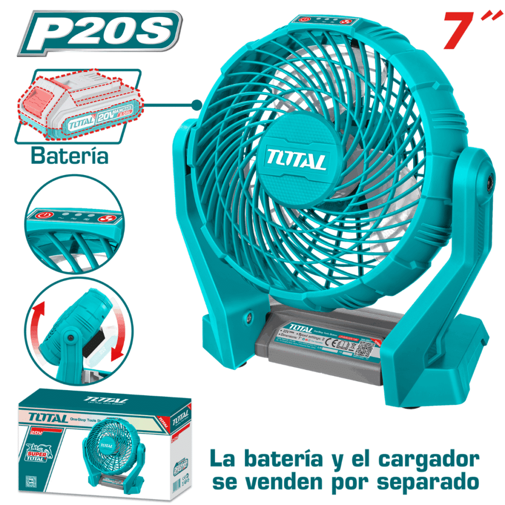 VENTILADOR 20V 7» ANGULO AJUSTABLE – TFALI2007