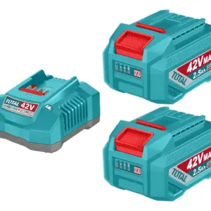SET DE BATERIAS LI-ION 42V 2.5AH 2PCS + CARGADOR INDUSTRIAL - TFBCPM25221