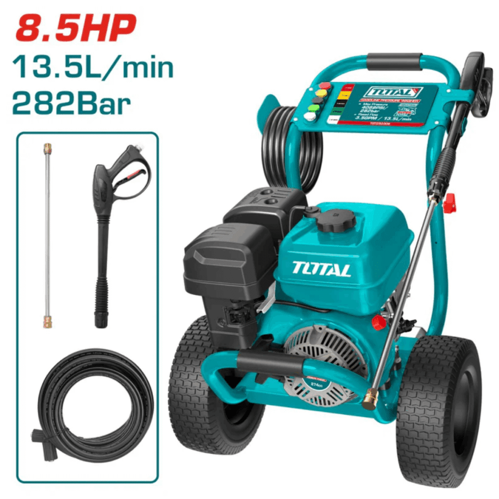 HIDROLAVADORA A PRESION GASOLINERA 8.5HP 4089PSI 13.5L/MIN OHV 4 TIEMPOS INDUSTRIAL TOTAL – TGT250306