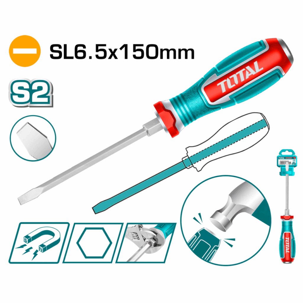 DESARMADOR DE GOLPE S2 SL6.52X150MM HEX MAGNETICO INDUSTRIAL – TGTSL6150