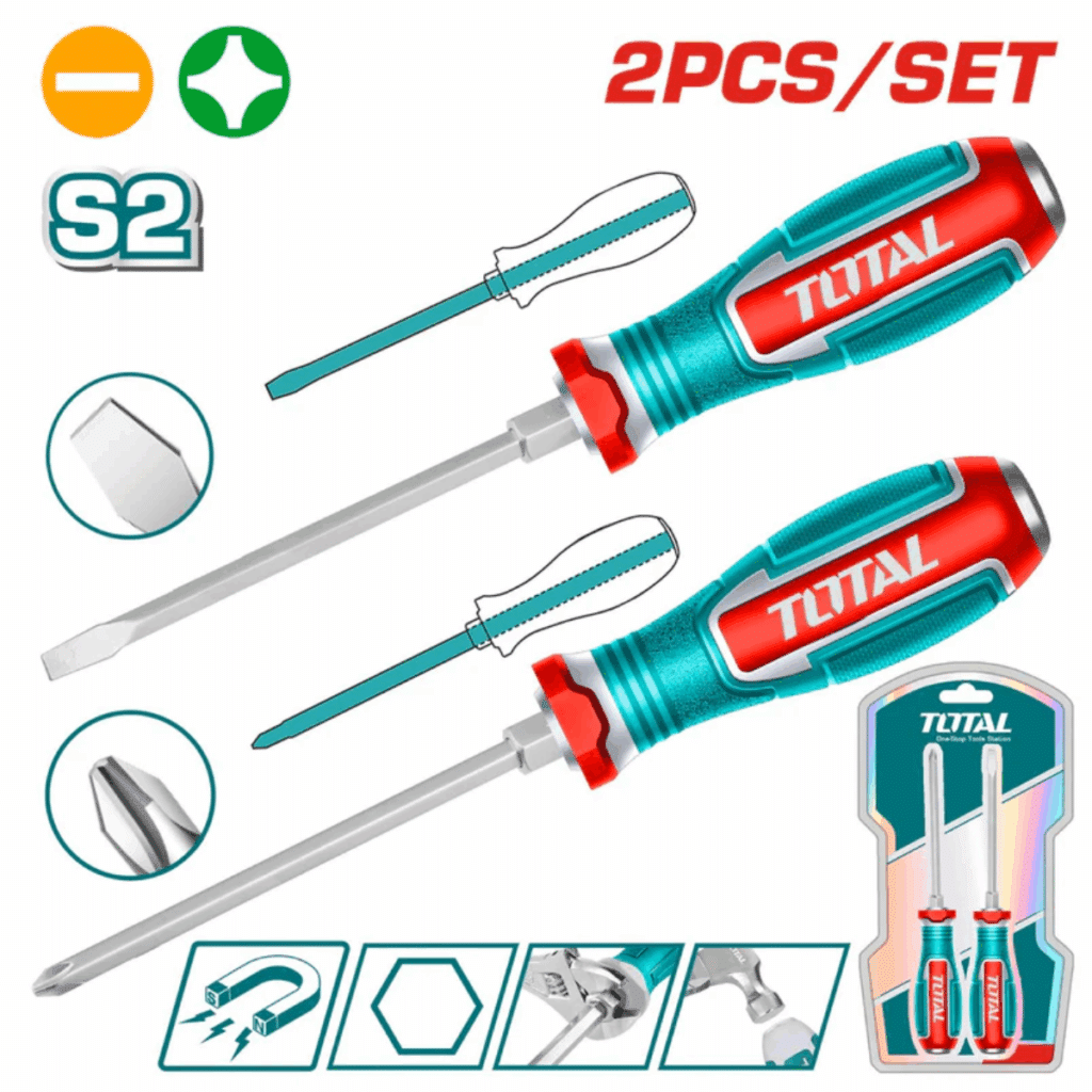 SET DESTORNILLADORES GOLPE S2 SL6.5 + PH2 HEX MAG. INDUSTRIAL – TGTST0206